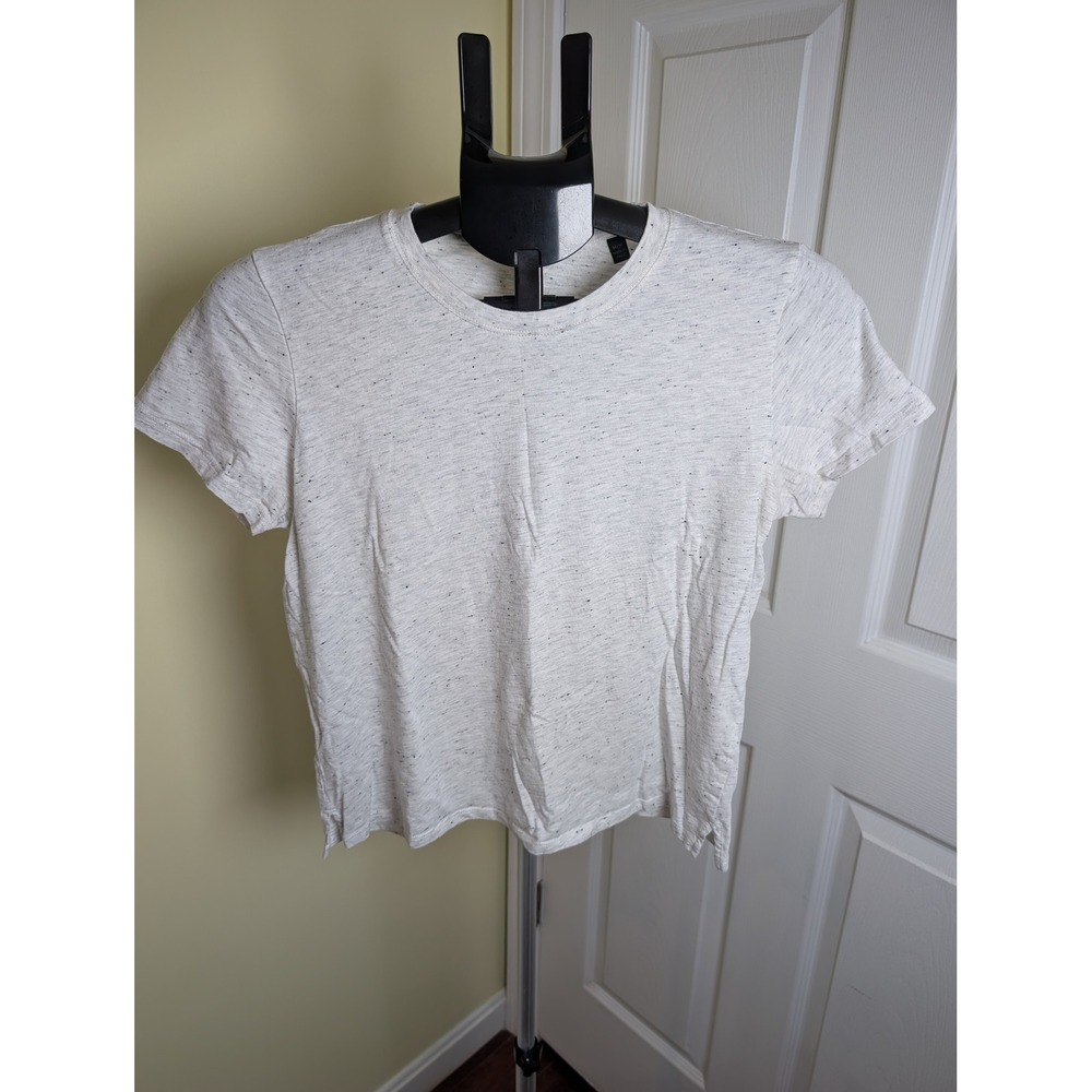 ATM Anthony Thomas Melillo T-Shirt Womens M White Speckled Slub Crew